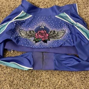 REBEL ATHLETIC CROPPED JACKET HEART WING DETAIL YM